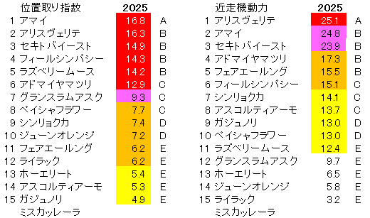 2025　福島牝馬　位置取り指数